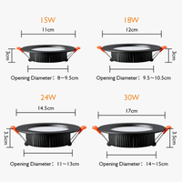 Plafonnier encastré LED Downlight - 6 pièces disponibles - Blanc chaud/froid - AC220V-240V