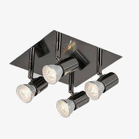 Plafonnier LED Dirigeable Chromé Satin