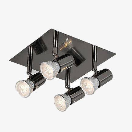 Plafonnier LED Dirigeable Chromé Satin