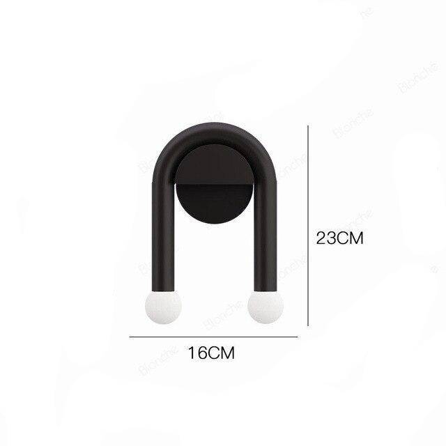 Applique murale LED noire double modernité