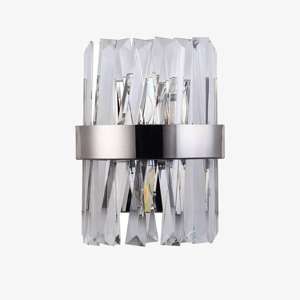 Applique murale Luxury LED en métal et cristal.