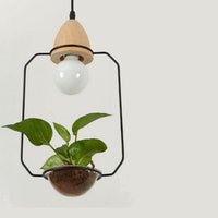 Suspension LED Art Déco avec Plantes - Mira Green