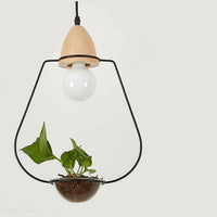 Suspension LED Art Déco avec Plantes - Mira Green