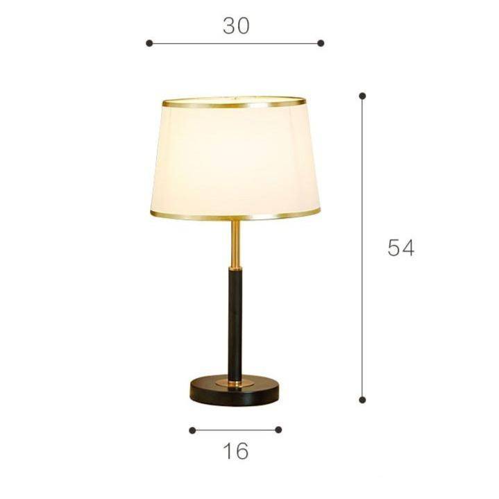 Lampe à poser moderne avec abat-jour doré LED