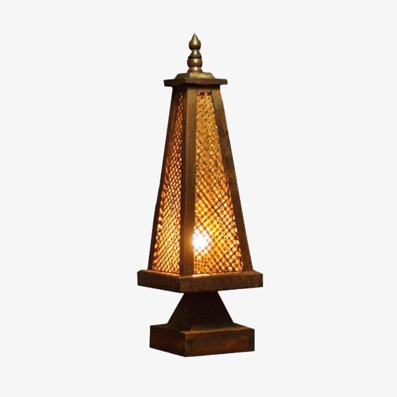 Lampe LED en bois au style Asia