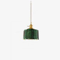 Suspension LED Rétro Yuja en Verre Vert
