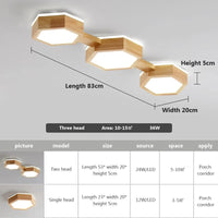 Plafonnier LED Grain de bois Chic