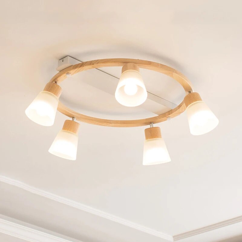 Lustre Bois LED - Éclairage Maison
