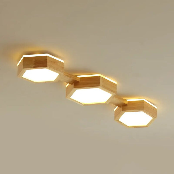 Plafonnier LED Grain de bois Chic
