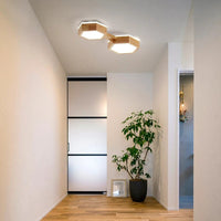Plafonnier LED Grain de bois Chic