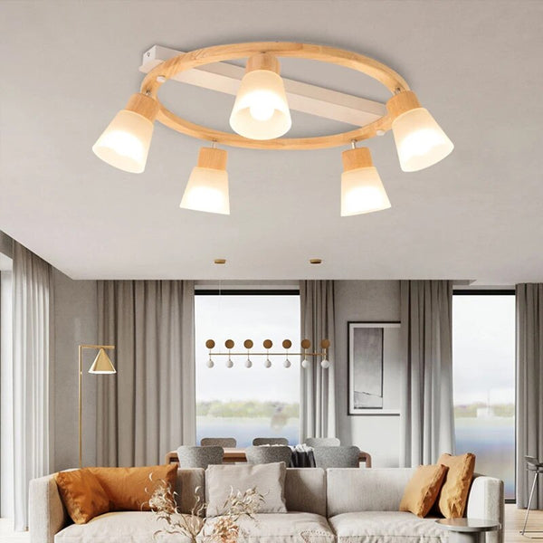 Lustre Bois LED - Éclairage Maison