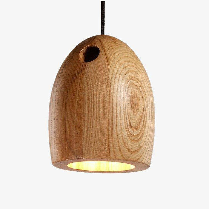 Suspension LED Creative en bois naturel