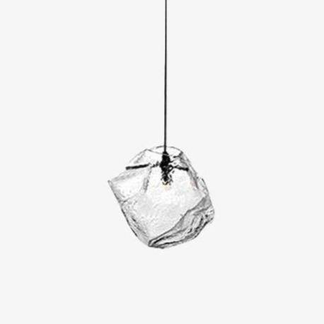 Suspension design LED en pierre de verre Lumière sacrée