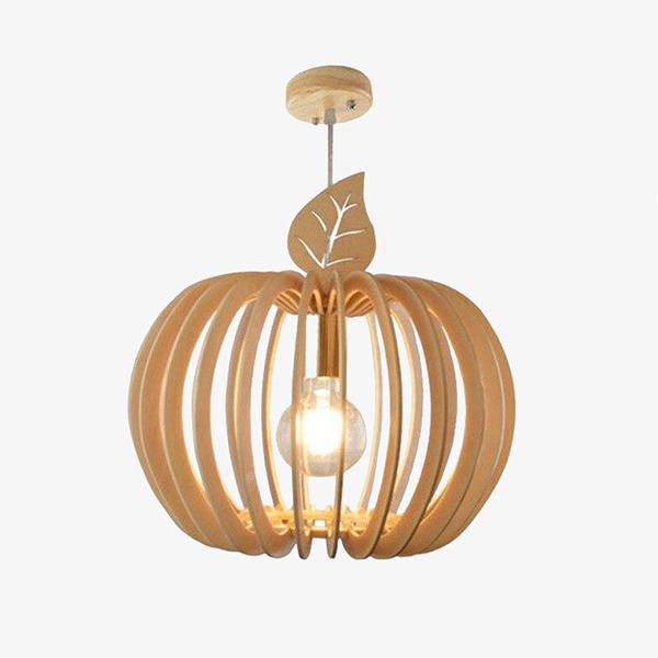 Suspension LED en bois style Ouovo