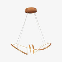 Lustre Néo en spirales dorées LED