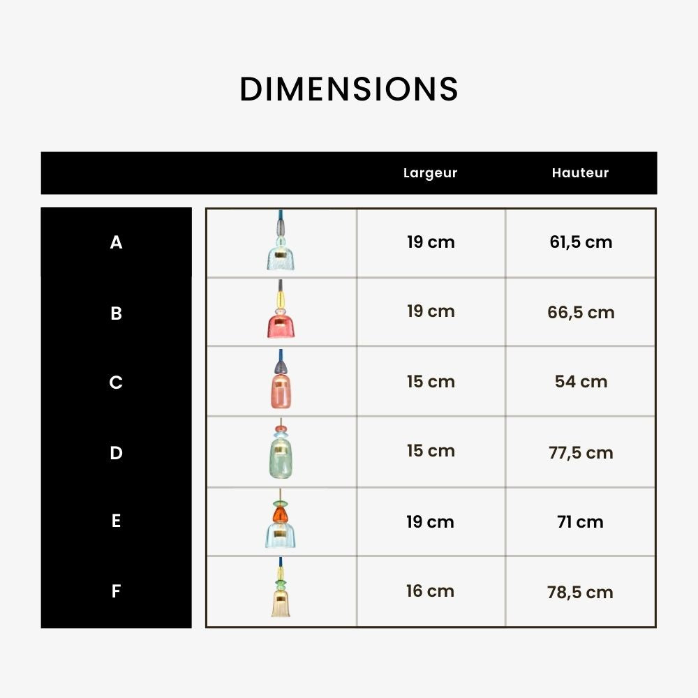 Suspension design en verre Illumy LED