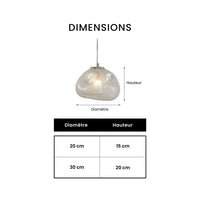 Suspension design Marsden en verre déformé