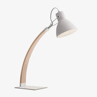 Lampe à poser design en bois et métal LED Loft
