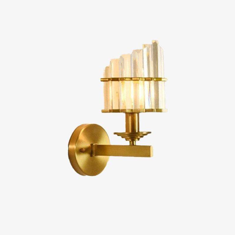 Applique murale LED dorée vintage