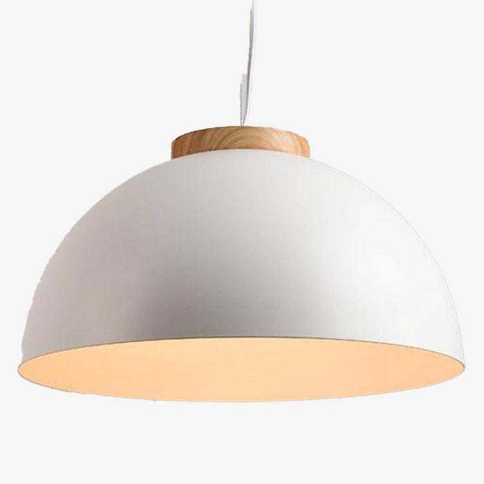 Suspension Globe Blanc & Bois