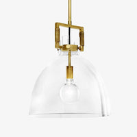 Suspension LED Verre & Métal Doré Light