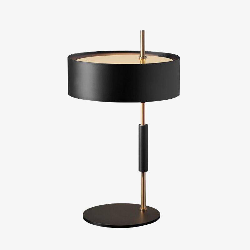 Lampe à poser design LED dorée et noire Loft