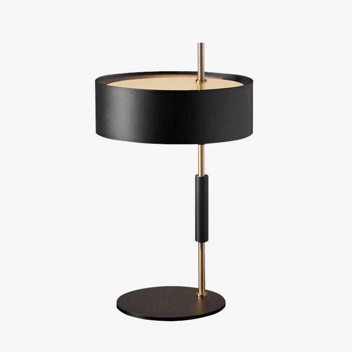 Lampe à poser design LED dorée et noire Loft