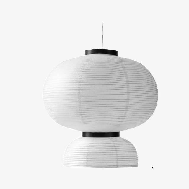 Suspension LED rétro en papier de riz blanc "Danish Style"