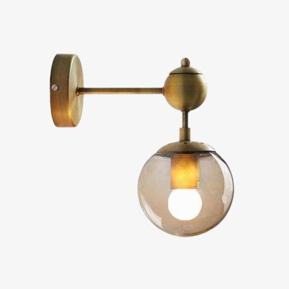 Applique murale rétro dorée "Golden Glass Ball"
