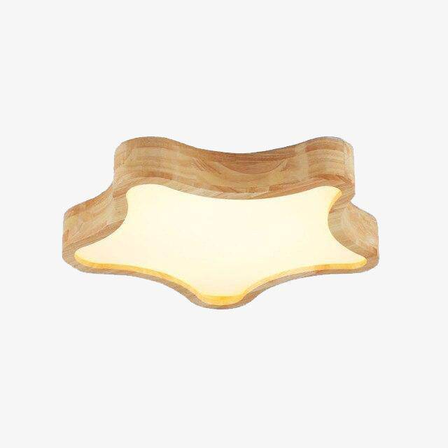 Plafonnier LED en bois Etoile Glam