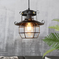 Suspension veilleuse vintage en métal - Collection Industrielle Nordique
