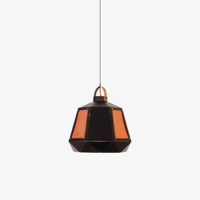Suspension LED géométrique en métal fumé Glow