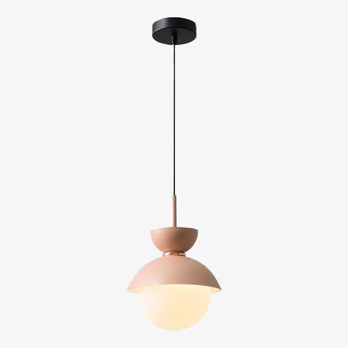 Suspension design LED en verre et métal coloré HangLight