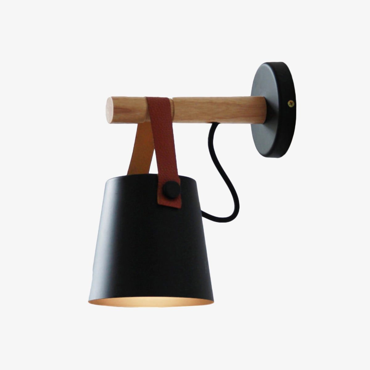 Applique murale LED en bois avec style suspendu