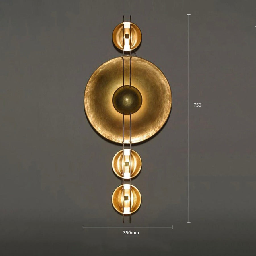 Applique murale LED Luxury en métal doré