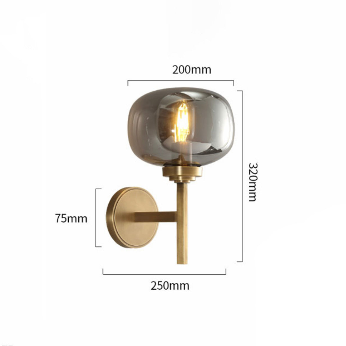 Applique murale LED Huxley Gold