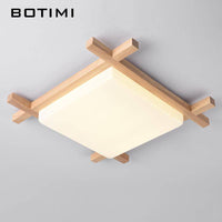 Plafonnier LED en bois Botimi