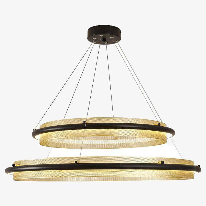 Lustre à LED Luxury avec anneau doré