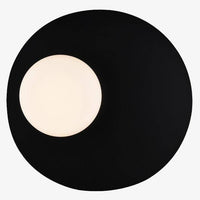 Applique murale design Loft LED noir orbite