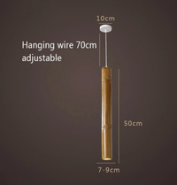 Suspension luminaire en bambou LED "Cylindra" - Style Hanging