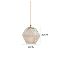 Suspension Diamant Coloré en Verre Cristal - Élégance Lumineuse