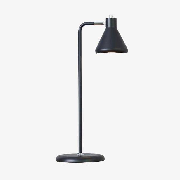 Lampe à poser design LED : Tube métal coloré, forme triangulaire