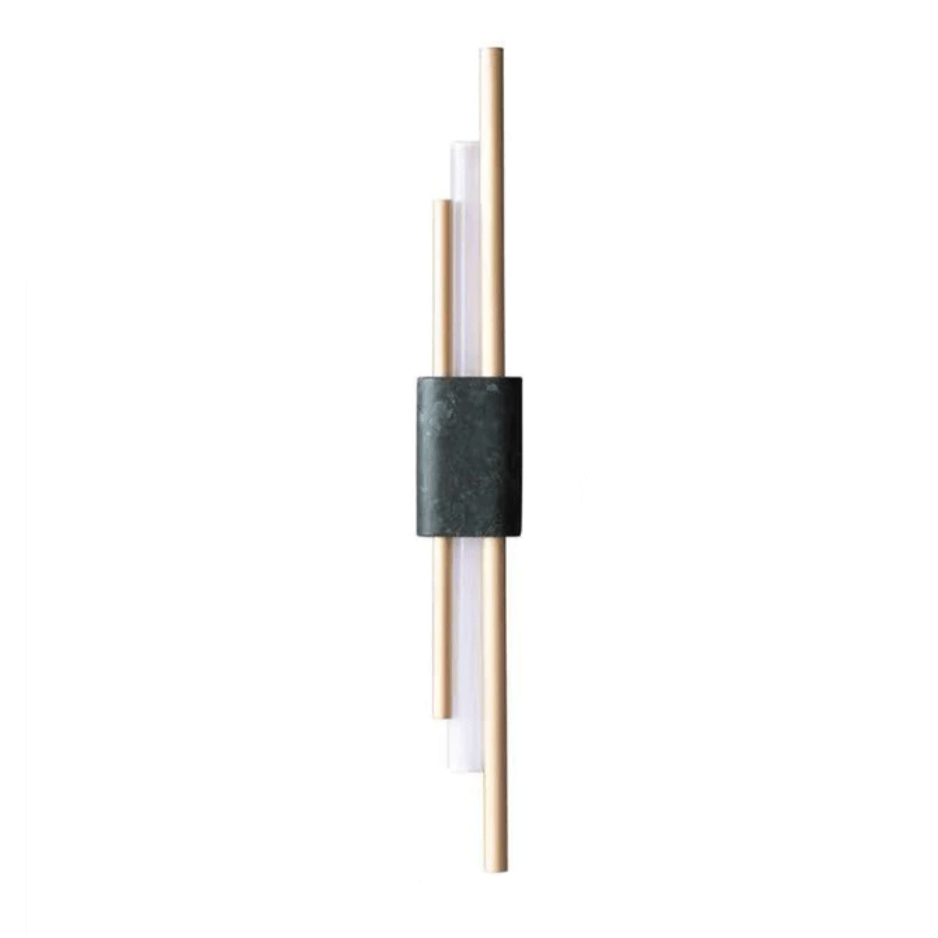 Applique murale LED en marbre et or