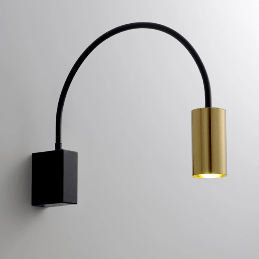 Applique murale LED demi-cercle noir