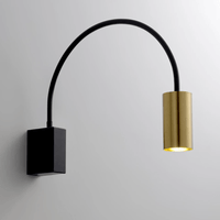 Applique murale LED demi-cercle noir