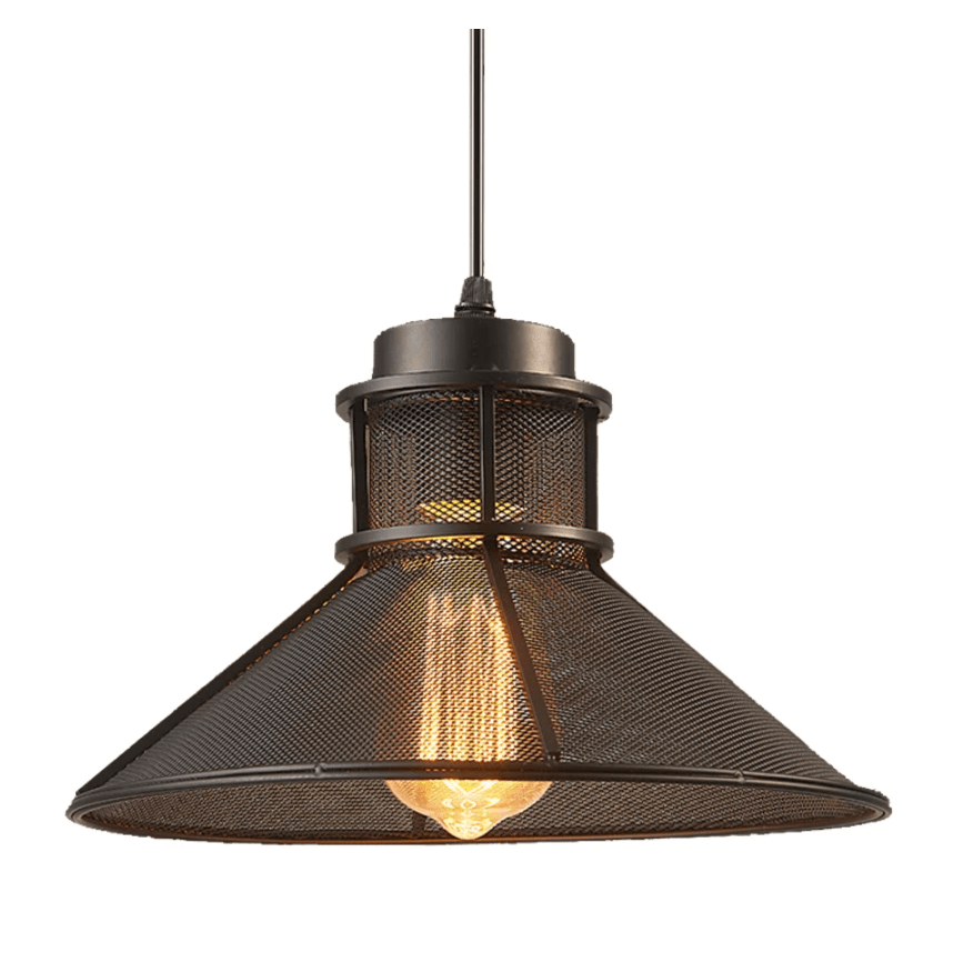 Suspension rétro LED cuivre industrielle