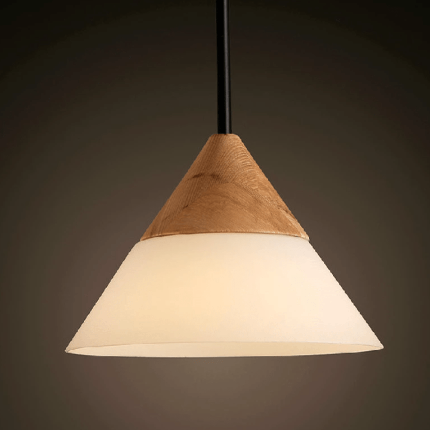 Suspension LED Loft en bois et verre