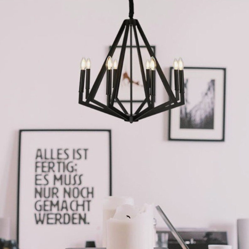 Suspension LED en métal Strassy Diamond