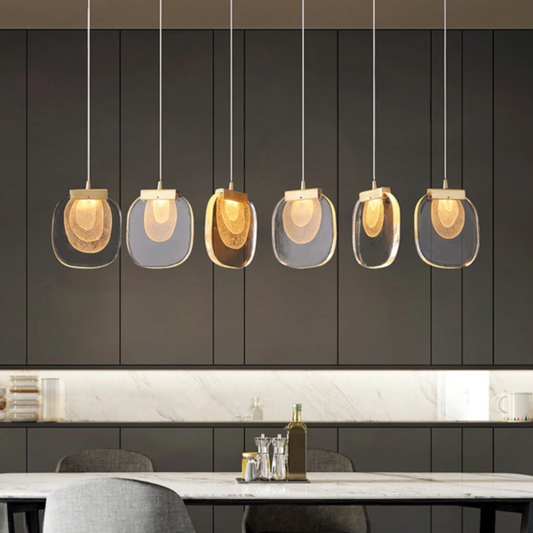 Suspension de luxe moderne avec lampe en verre Anamy
