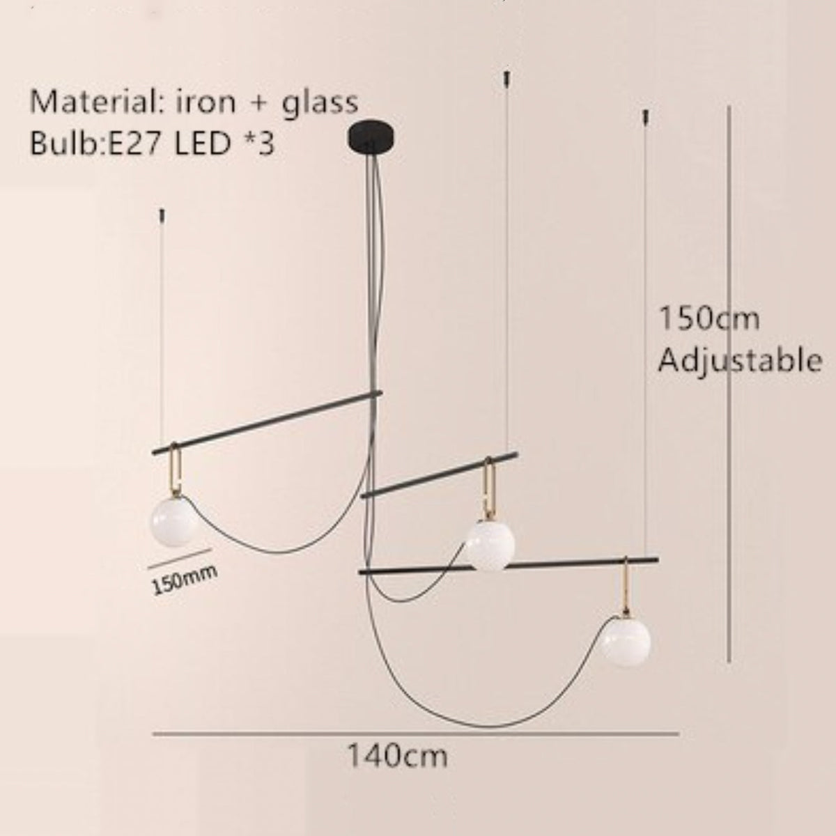 Lustre LED "Éclat de Verre"